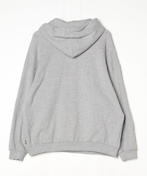 「POLeR」 ワンポイントプルオーバーパーカー M グレー メンズ_画像2