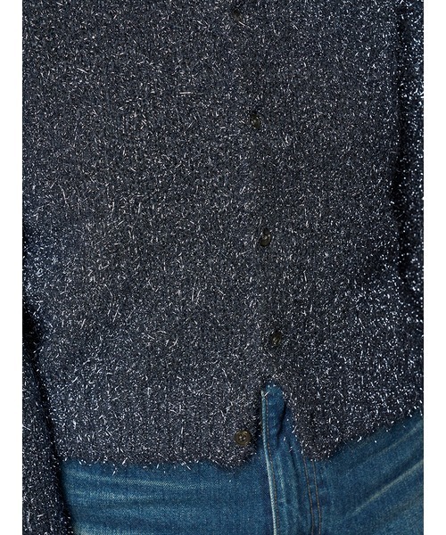 「MIESROHE」 ニットカーディガン ONE SIZE ネイビー レディース_画像5