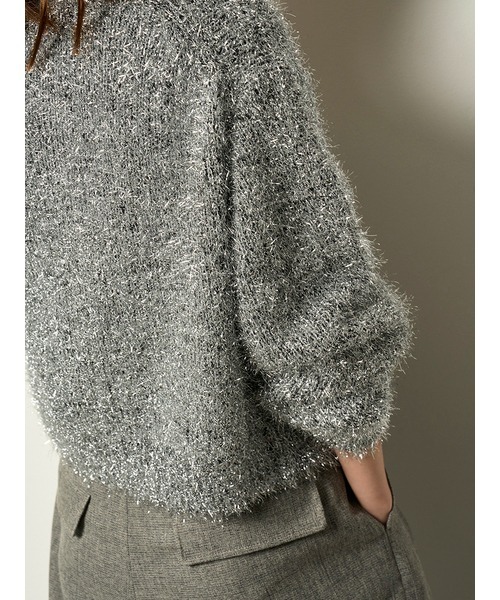 「MIESROHE」 ニットカーディガン ONE SIZE ネイビー レディース_画像7