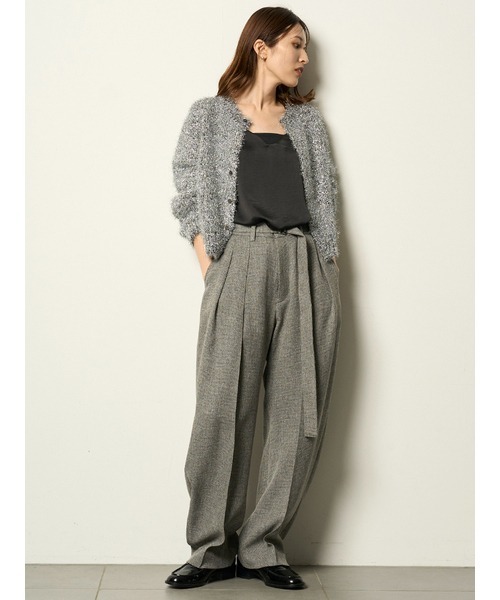 「MIESROHE」 ニットカーディガン ONE SIZE ネイビー レディース_画像8