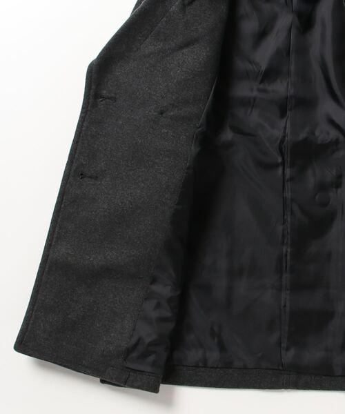 「NANO universe」 ピーコート S チャコール メンズ_画像3