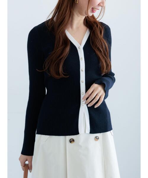 vネックカーディガン人気商品‼️完売‼️ 中古・古着通販】LOEWE (ロエベ) Striped V-Neck Cardigan/ストライプ