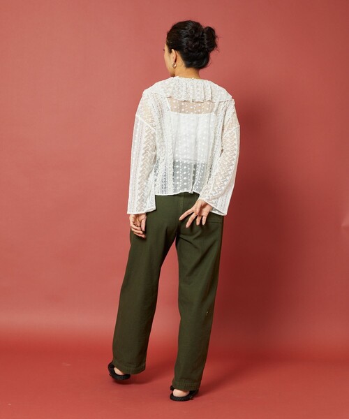 「Freada」 長袖ブラウス ONE SIZE ホワイト レディース_画像5