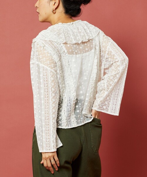 「Freada」 長袖ブラウス ONE SIZE ホワイト レディース_画像6