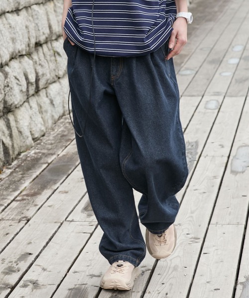 HECT ワイドパンツ ジーンズ 「HECT」10.5oz 2Tuck Denim Carrot Pants