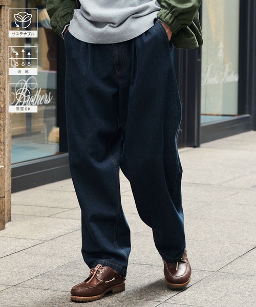 HECT ワイドパンツ ジーンズ 「HECT」10.5oz 2Tuck Denim Carrot Pants
