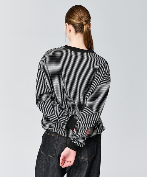 WETTEMPT tシャツ HENLEY NECK BORDER L/S TEE / ヘンリーネック