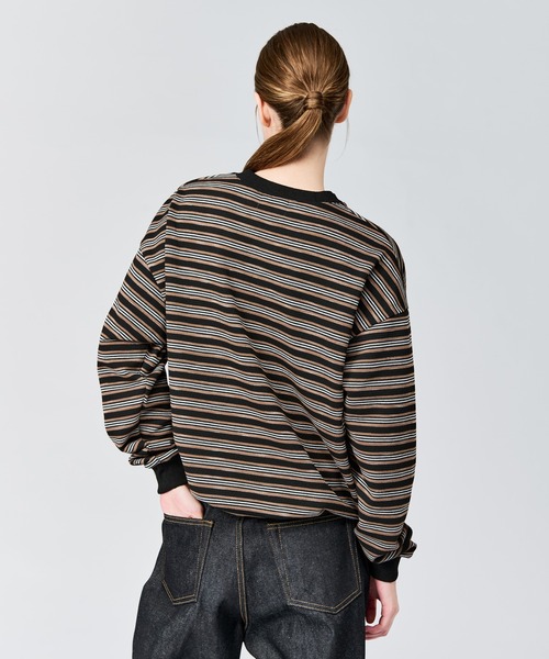 WETTEMPT tシャツ HENLEY NECK BORDER L/S TEE / ヘンリーネック