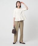 tシャツ イレヘム ペプラム ポンチ プルオー...の詳細画像5