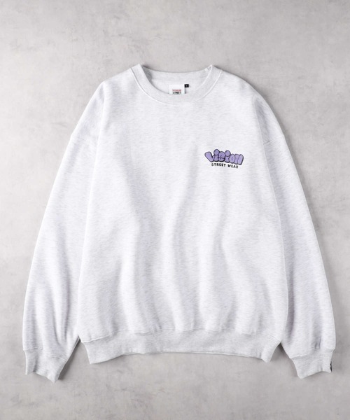 「VISION STREET WEAR」 スウェットカットソー L ダークグレー メンズ_画像2