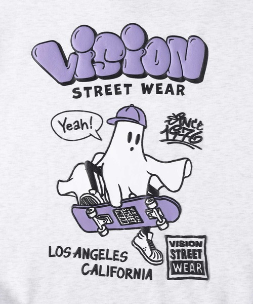「VISION STREET WEAR」 スウェットカットソー L ダークグレー メンズ_画像3