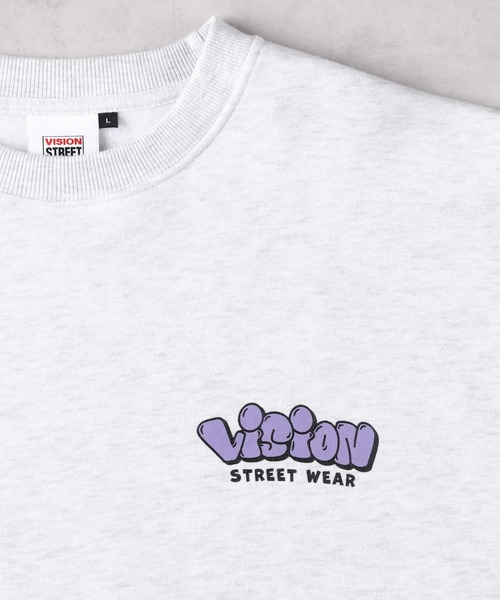「VISION STREET WEAR」 スウェットカットソー L ダークグレー メンズ_画像4