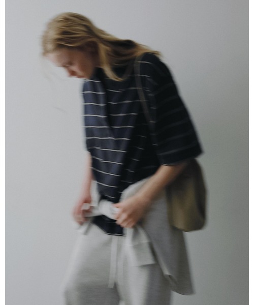 anuke（アンヌーク） tシャツ Border Loose Polotops レディース
