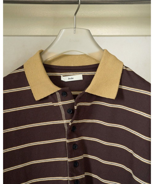 anuke（アンヌーク） tシャツ Border Loose Polotops レディース