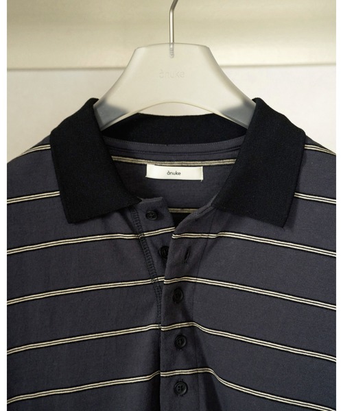 anuke（アンヌーク） tシャツ Border Loose Polotops レディース