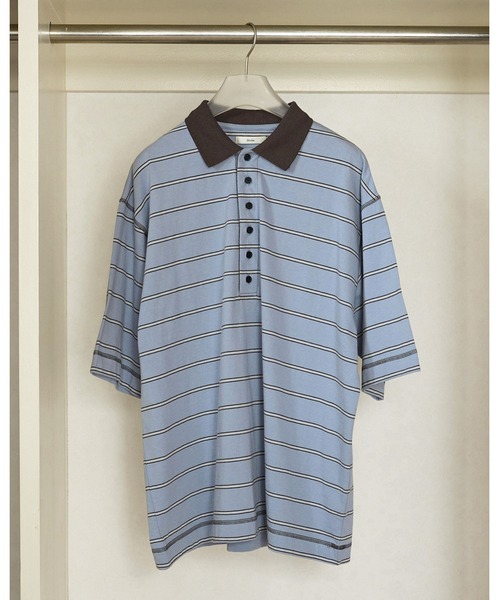 anuke（アンヌーク） tシャツ Border Loose Polotops レディース