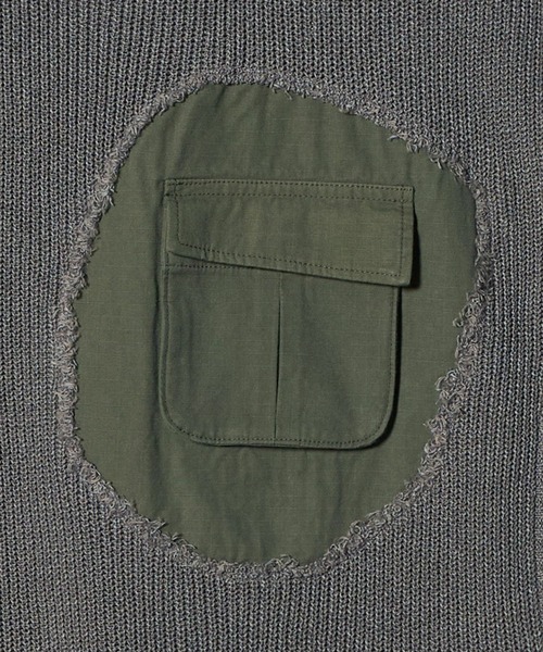 KHOKI（コッキ） ベスト ジレ 「KHOKI/コッキ」Destroyed Knit Vest