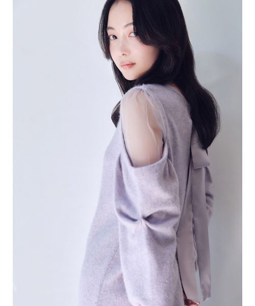 SNIDEL（スナイデル） ニットワンピース F ラベンダー レディース