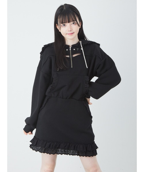 「Ank Rouge」 長袖ワンピース M ピンク レディースの画像