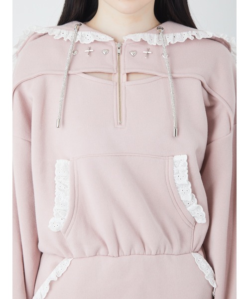 「Ank Rouge」 長袖ワンピース M ピンク レディースの画像