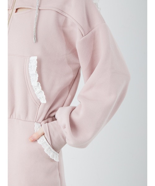 「Ank Rouge」 長袖ワンピース M ピンク レディースの画像