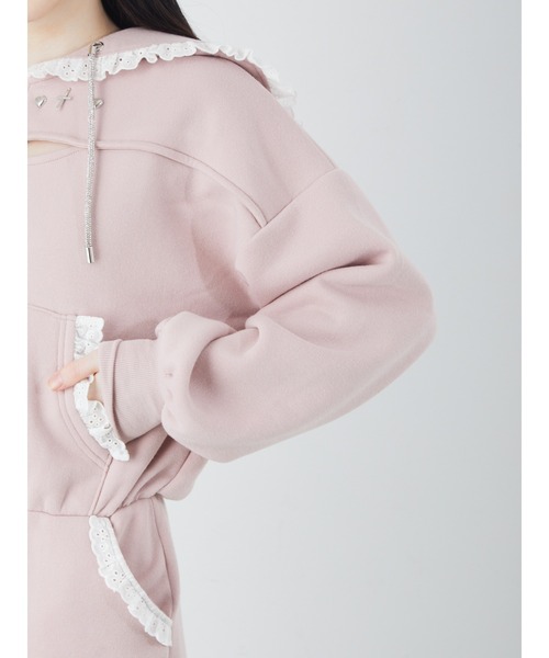 「Ank Rouge」 長袖ワンピース M ピンク レディースの画像