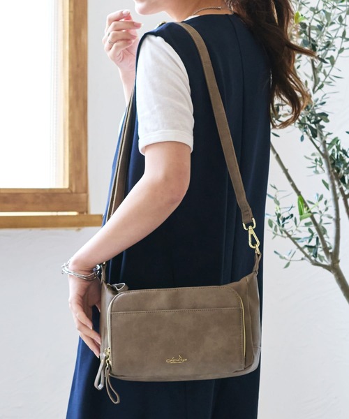 専用ブラウンレザーショルダーバッグ LIZDAYS（リズデイズ） ショルダーバッグ バッグ PUレザー お財布