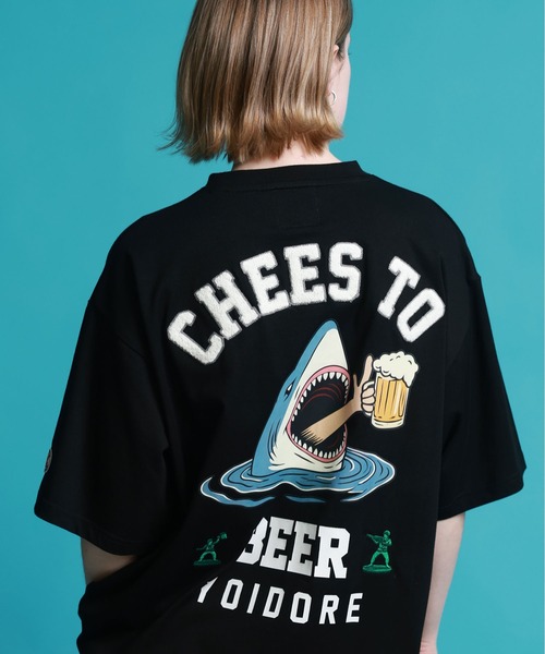 JACKROSE（ジャックローズ） tシャツ YOIDORE サメ乾杯ポケット TEE
