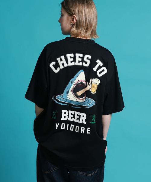JACKROSE（ジャックローズ） tシャツ YOIDORE サメ乾杯ポケット TEE