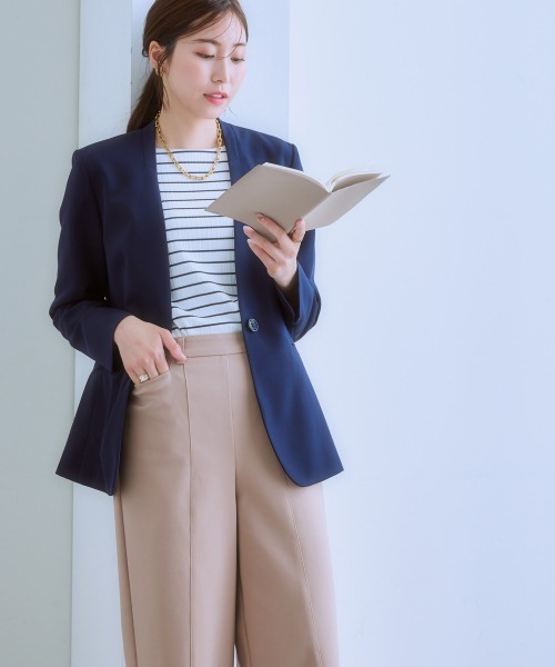 7days Life Styling 「della luce」テーラードジャケット L ネイビー