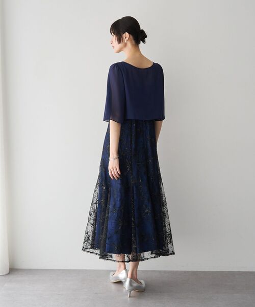 TOCCA 花柄レース刺繍半袖膝丈ワンピース サイズ6 YECCA VECCA（イェッカヴェッカ） パーティードレス ワンピース 半袖