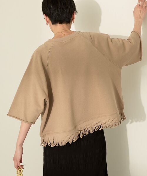 「AMERICAN HOLIC」 スウェットカットソー M ベージュ レディース_画像3
