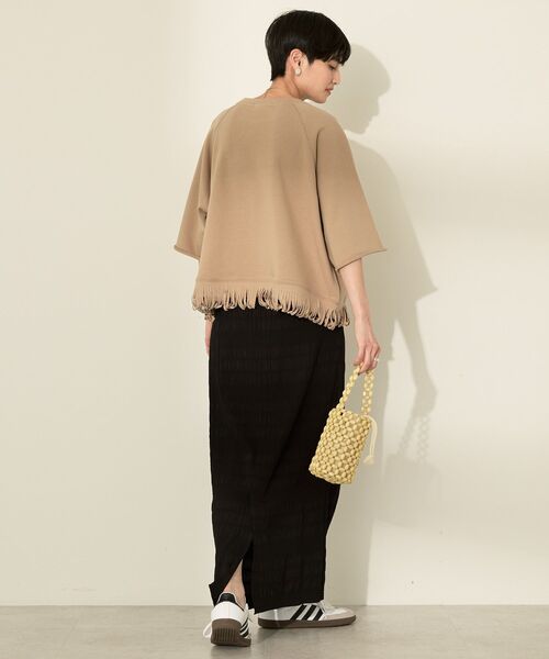 「AMERICAN HOLIC」 スウェットカットソー M ベージュ レディース_画像7