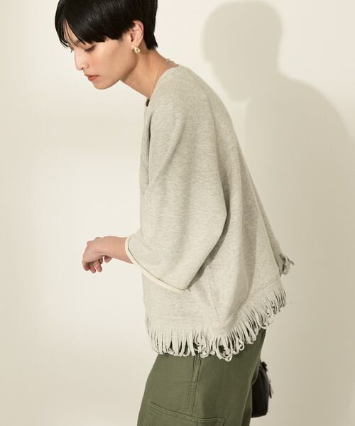 「AMERICAN HOLIC」 スウェットカットソー M ベージュ レディース_画像8