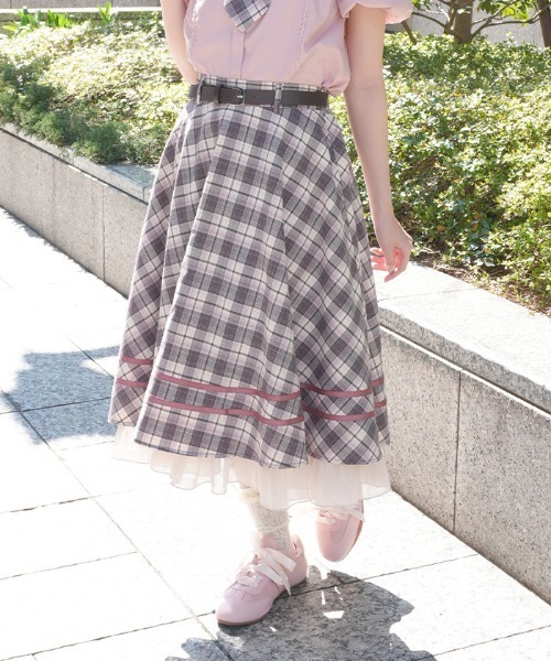 axes femme POETIQUE スカート ベルト付きサーキュラーSK : ZOZOTOWN