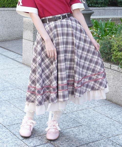 axes femme POETIQUE スカート ベルト付きサーキュラーSK : ZOZOTOWN