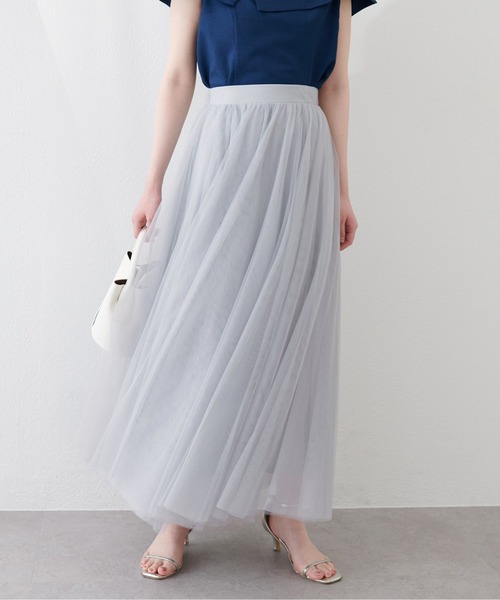 natural couture ロング スカート エアリーチュールスカート