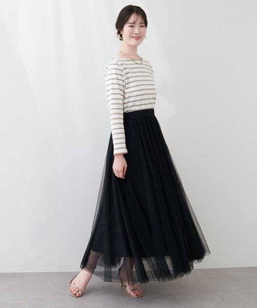 natural couture ロング スカート エアリーチュールスカート