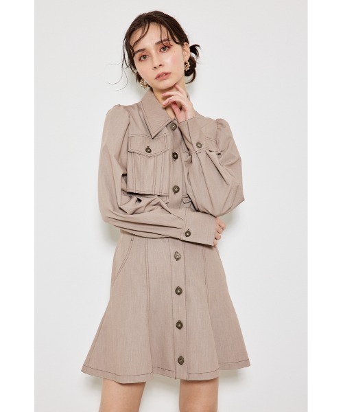 「rienda」 長袖ワンピース SMALL ダークグレー レディース_画像6
