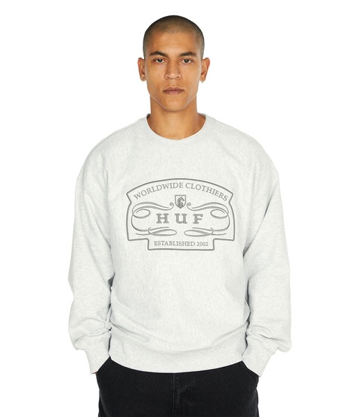 「HUF」 スウェットカットソー S ヘザーグレー メンズ