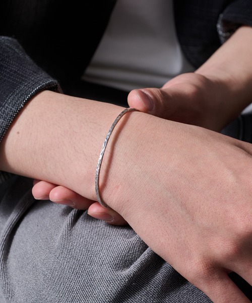 バングル 「MAISON CLUB」Slim Ripple Line Bold Bangle Silver925 KUN メンズ レディースの画像