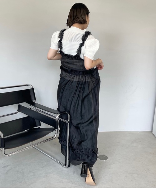 「SANSeLF」 キャミソールワンピース FREE ブラック レディース_画像8