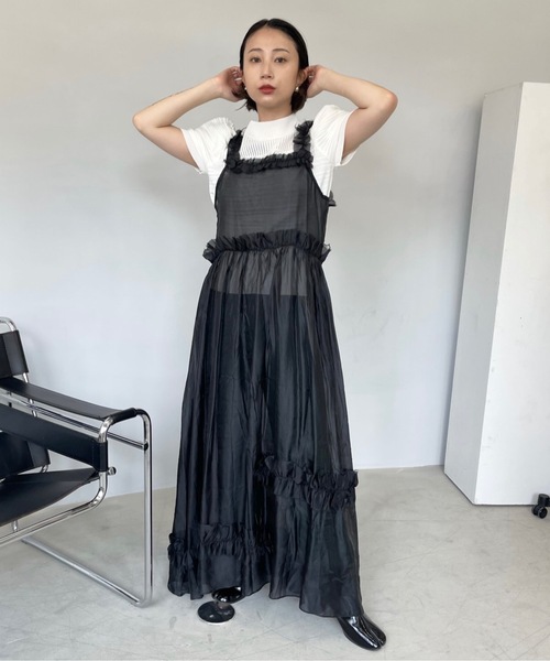 「SANSeLF」 キャミソールワンピース FREE ブラック レディース_画像9