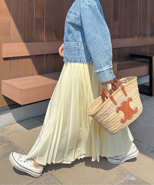 36 ARCHIVIO ホワイト　UV遮熱スカート Cura Closet ロング スカート 夏 「loverara.loverara select