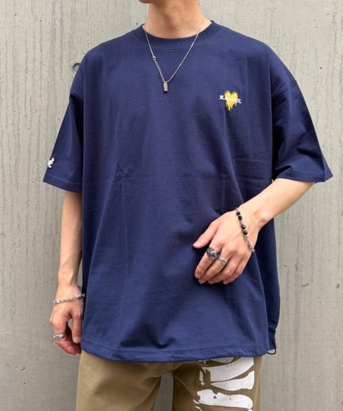 link lot tシャツ 「KANGOL」ドローコード付き 胸ロゴハート刺繍 ワン