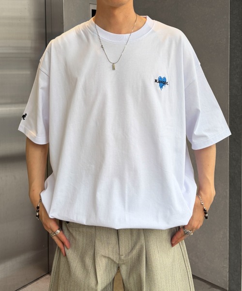 link lot tシャツ 「KANGOL」ドローコード付き 胸ロゴハート刺繍 ワン