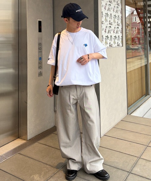 link lot tシャツ 「KANGOL」ドローコード付き 胸ロゴハート刺繍 ワン
