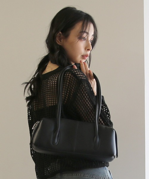ゆのん ブラック ノベルティ ノーブランド ショルダーバッグ No one knows（ノーワンノーズ） トートバッグ ZOZO限定 横長トート