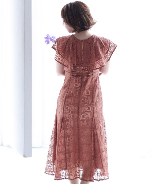 「PourVous」 半袖ワンピース M ピンク レディース_画像4