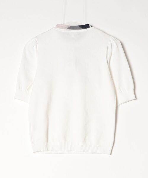 【未使用タグ付】ブルーレーベルクレストブリッジ 半袖ニット 38 アイボリー BLUE LABEL CRESTBRIDGE（ブルーレーベルクレストブリッジ） 半袖